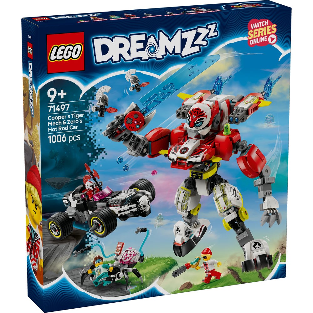 71497 Cooper's Tiger Mech & Zero's Hot Rod Car